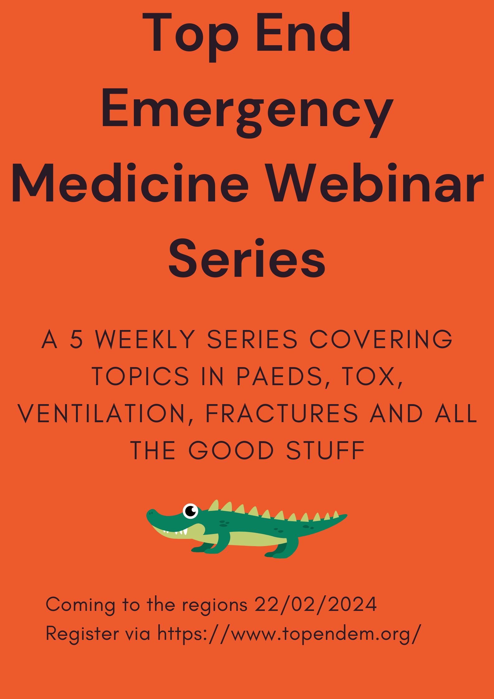 Poster Top End Emergency Medicine Webinar Series